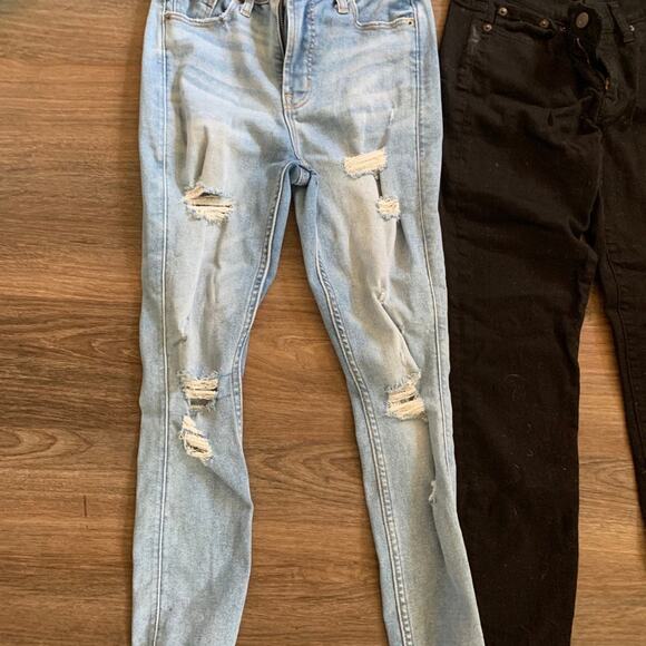 Skinny Jeans Lot Old Navy Black Pink Denim - Picture 2 of 12